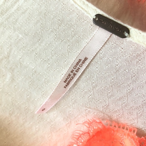 Free People Georgia Lace Dress in Cream & Orange Size 0 - Picture 12 of 16